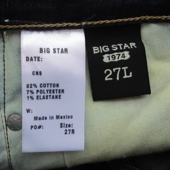 New BIG STAR Jeans Size 27 Long Sarah Low Rise Bootcut Denim - Picture 11 of 13